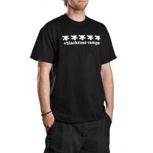 Blackriver Ramps Short Sleeve T.Shirt - 5 Skulls - Black